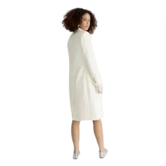 NWT JCrew Mirabelle Top Coat Womens 00 Ivory Cream Italian Wool Cashmere BM546 - Picture 3 of 11